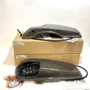 NEW Genuine Harley 2014up Saddlebag Speaker Lids Industrial Gray 90200826EEZ 90200827EEZ