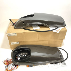 NEW Genuine Harley 2014up Saddlebag Speaker Lids Industrial Gray 90200826EEZ 90200827EEZ