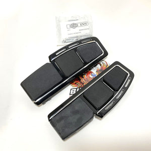 NEW Genuine Harley 1986up Touring Adversary Black Silver Footboards 50502251
