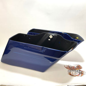 NEW Genuine Harley 2014up Superior Blue Stretched CVO Saddlebags 90201088DWM