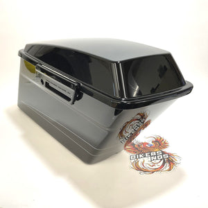 NOS Genuine Harley 2013 down Complete Vivid Black W PS Saddlebag 91199-10DBX