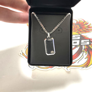 NEW Harley Modern Edge Rectangle Pendant 22" Necklace Sterling Silver HDN0505