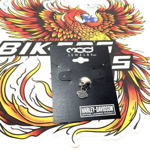 NEW Harley-Davidson Willie G. Skull Single Sterling Silver Earring HDE0235