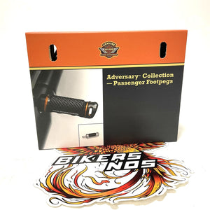 NEW Genuine Harley Street Road Glide Adversary Passenger Black Footpegs 50502246