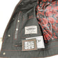 Unik International Mens Size Large Denim Leather Vest Red Stitching 6678-LG
