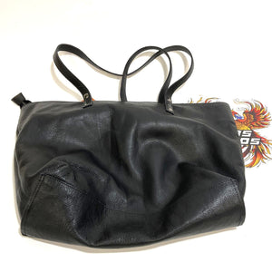 NEW Harley Washed Bar & Shield Logo Leather Tote Bag Purse Black MHW069/08