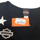 NEW Women's XL Harley Bandolier V-Neck Short Sleeve Shirt Black HT4809BLK-XL