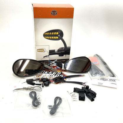 NOS Genuine Harley Mirrors with Running Light and Turn Signal 56000081