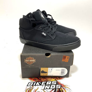 NEW Harley Mens size 8 Wrenford 3.5-Inch Black Canvas Sneakers Boots D93899-8