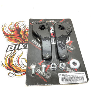 La Choppers 2014-2022 Touring Black Mirror Drop Down Brackets LA-9001-01B