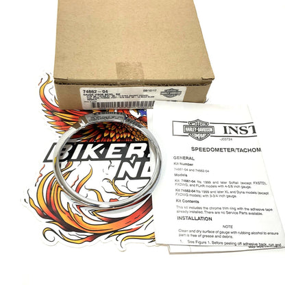 New Genuine Harley 1999 Up Dyna Sportster XL 3.75" Gauge Visor Ring 74662-04
