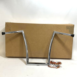 Todds Cycle 1.25" Strip Handlebar Fat Bobber 17" Rise Chrome Harley 0601-2722