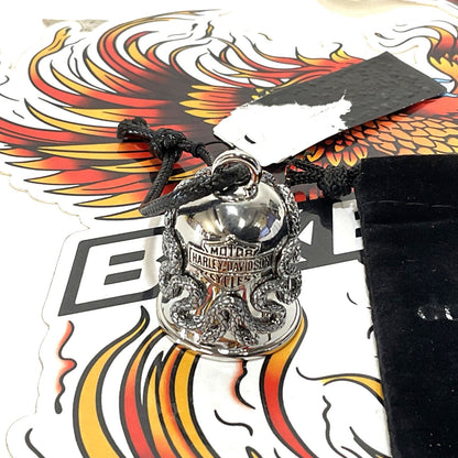 Genuine Harley Engraved Snakes Bar/Shield Logo Ride Bell Silver Plating 34M00015