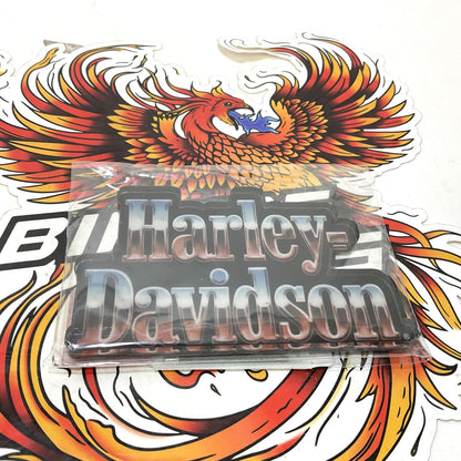 NEW Genuine Harley Shiny & New Script Hard Acrylic Magnet 4 x 2.5" 682608017163