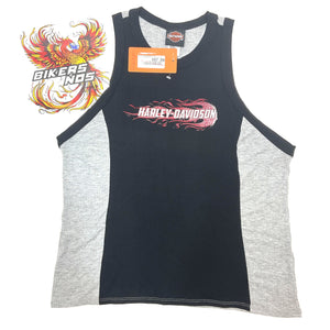 NEW Genuine Harley Womens Size XL Tank Top Black/Gray HT4927BLK-XL