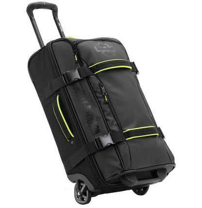 NEW Genuine Harley Nomad 25" Wheeling Duffel Bag Shark Wheels Black/Lime 90525