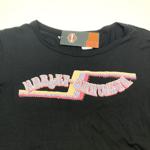 NEW-Harley Groovy Ride Women's 2X Long Sleeve Crew Neck Shirt Black HT4950BLK-2X