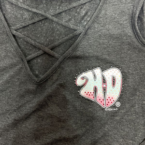 NEW Women Harley-Davidson 1X Ridin' Easy Cold Shoulder LS Shirt HT4929CGY-1X