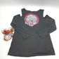 NEW Women Harley-Davidson 1X Ridin' Easy Cold Shoulder LS Shirt HT4929CGY-1X