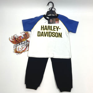 NEW Harley-Davidson 4/5T Toddler Boys Short Sleeve Tee & Pant Set 2071402