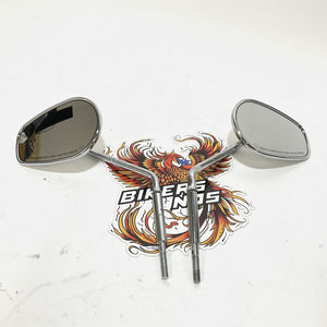 Genuine Harley 1982 Up Short Stem Teardrop Chrome Mirrors 91845-03 91840-03