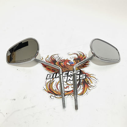 Genuine Harley 1982 Up Short Stem Teardrop Chrome Mirrors 91845-03 91840-03