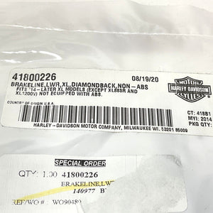 NOS Genuine Harley Brake Line 18.5"  x 65° W 10 mm Banjo Fitting 41800226