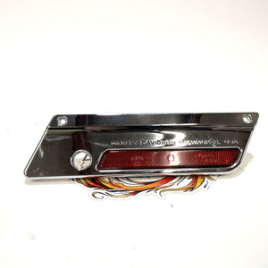 Genuine Harley 1993-2013 Right chrome Saddlebag Face hinge lock Plate 90601-93A