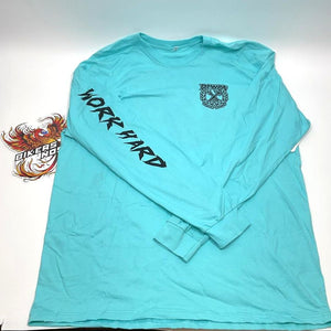 NEW Mens Dixxon 3X Work Hard Blue Long Sleeve Shirt LS-PRTYWH-TIF-3X