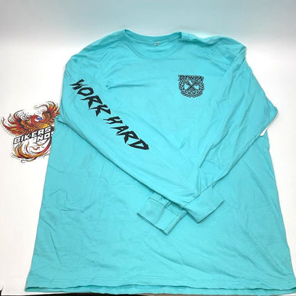 NEW Mens Dixxon 3X Work Hard Blue Long Sleeve Shirt LS-PRTYWH-TIF-3X