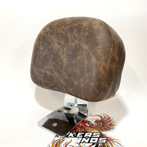 Genuine Harley Softail Deuce Passenger Backrest Upright And Brown Pad 52050-00