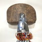 Genuine Harley Softail Deuce Passenger Backrest Upright And Brown Pad 52050-00