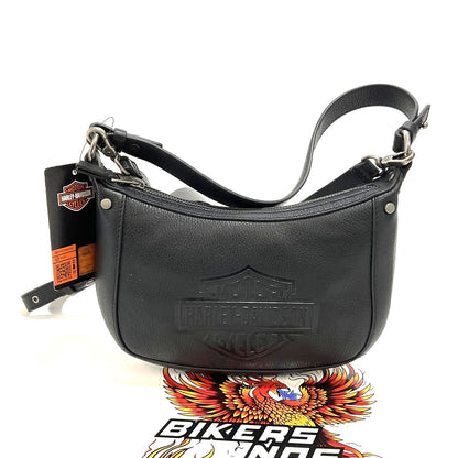 NEW Harley-Davidson Flat Studded Bar & Shield Leather Hobo Bag MHW045/08