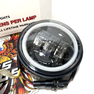 Super Spots PASSING LAMP LEDS Fog BLACK 4.5" Harley Touring 44204