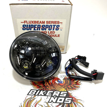 Super Spots Harley 7" Headlight LED Black 44181