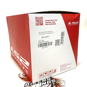 LS2  Rapter II Solid Matt Black Helmet XXXL 353-7017