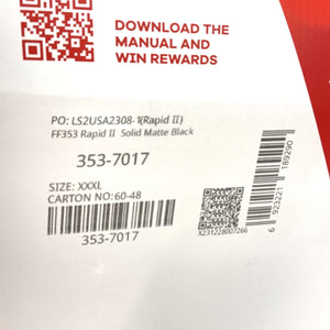 LS2  Rapter II Solid Matt Black Helmet XXXL 353-7017