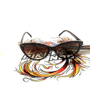 NOS Genuine Harley Women's Cat Eye Fashion Sunglasses Dark Havana HD5069S-52F