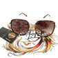 NOS Genuine Harley Dark Havana/Shiny Pale Gold Sunglasses HD5058S-5752F