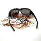 Genuine Harley Mens Journey PPZ Silver Flash Lens Sunglasses Black Frame HDJNY04