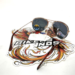 Epoch Women Aviators Style Rose Gold Rimless Frame Rose Gold Mirror Lens EE6421