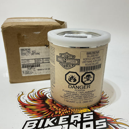 NEW Genuine Harley Billiard Red Acrylic Urethane Quart 98628ENX