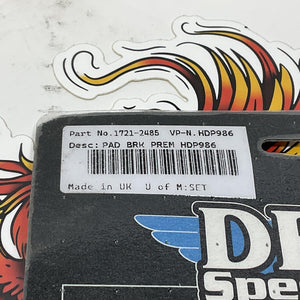 Drag Specialties 2008-2017 Softail Dyna Premium Sintered Brake Pads 1721-2485