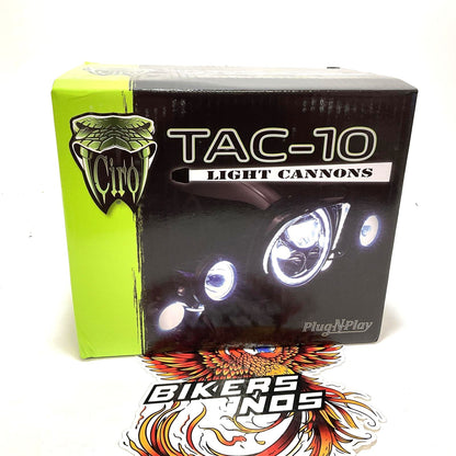 Ciro 2014-2023 Touring TAC-10 Light Cannon Spotlight w/ Bracket Black 45009
