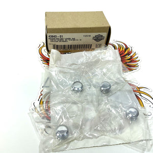 NEW Genuine Harley Chrome EVO & Sportster Rocker Box Bolt Covers 4 pack 43943-01