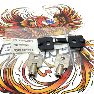 NOS Genuine Harley Davidson Barrel Key Set Code 5645 PN 90300043