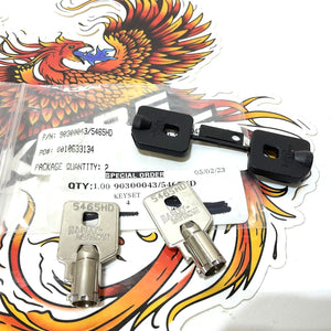 NOS Genuine Harley Davidson Barrel Key Set Code 5465 PN 90300043