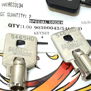 NOS Genuine Harley Davidson Barrel Key Set Code 5465 PN 90300043