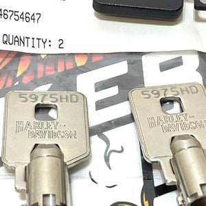 NOS Genuine Harley Davidson Barrel Key Set Code 5975 PN 90300043