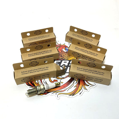 NOS Genuine Harley 6pc V-Rod Gold Spark Plugs 10R12AG 32331-05